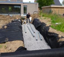 Évacuation du trop plein de la cuve d'eau de pluie