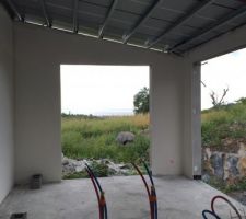 L'enduit intérieur (plate projeté) réalisé dans la suite parentale.