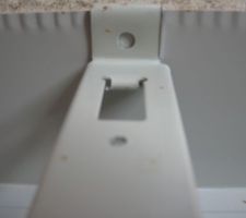 Gros plan sur la gouttière...