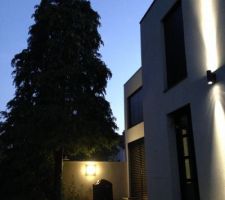 Mise en lumière du jardin et des façades