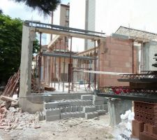 Installation des poutres