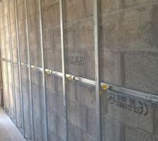 Rails sur les murs du RDC.