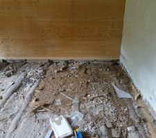 Après dépose du parquet