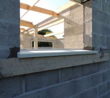 Pose des seuils, &agrave; bords droits pour nous.