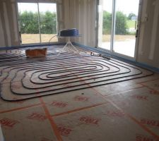 Démarrage du plancher chauffant du Rdc