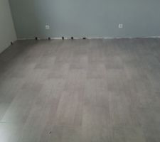 Pose du parquet de la chambre parentale