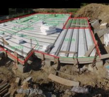 Panorama mise en place du plancher avec les pièces