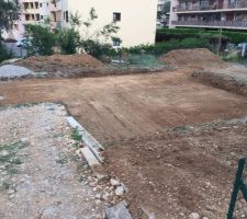Plate forme de la villa avant fondations