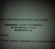 Notre prochaine adresse