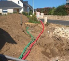 Branchement ERDF et Telecom.