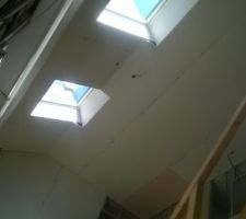 Fenêtres de toit roto donnant sur tremie de mezzanine