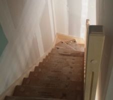 Vue du pallier sur escalier