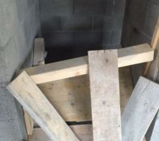 Préparation de l'escalier de l'étage