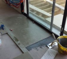 Pose du carrelage. Top départ!
