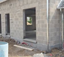 Seuils des ouvertures terminés