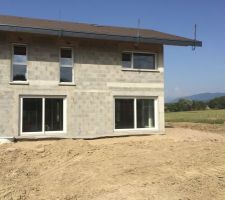 Début de la remise des terres - semblant de terrasse
