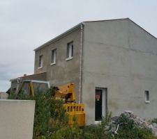 Sous couche d'enduit.