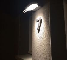 Lumi&egrave;re de l'entr&eacute;e la nuit .