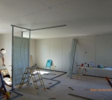 La partie nuit en cours de chantier.
