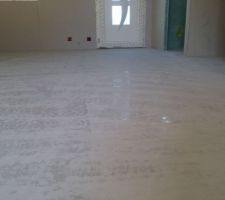 Laitance sur la chape