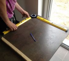 D&eacute;coupe de plan de travail