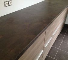 Pose de la cuisine en cours