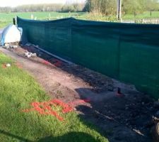 Tracage pour realisation des plots en beton