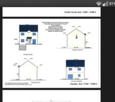 Voici la maison sur le permis de construire.