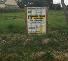 Panneau au d&eacute;but du lotissement
