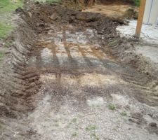 Terrassement pour une terrasse