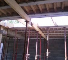 Dalle de l'étage coulée