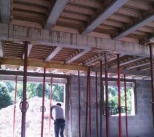 Dalle de l'étage coulée