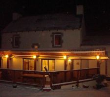 Terrasse vue de nuit