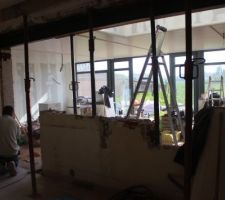Vu de la cuisine de l'extension