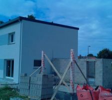 Poteaux terrasse couverte coulés