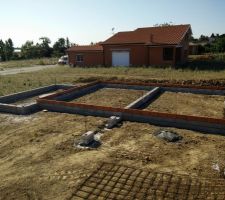 Parpaings vide sanitaire en place