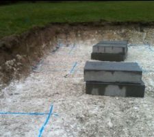 Voici une photo du terrassement pour la mise en place du vide sanitaire dalle