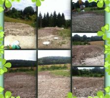 Terrassement de la cours il y a beaucoup de boulot