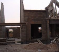 élévation des murs de l'étage