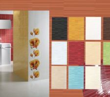 Faience couleur chocolat (tout en haut &agrave; droite)