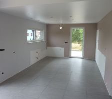 Peinture sur fibre dans la cuisine