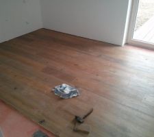 Pose parquet chambre RdC