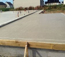 Dalle coulée ainsi que la terrasse (30m2)