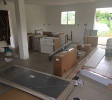 Reception des &eacute;l&eacute;ments de la cuisine