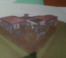 Le fameux projet, notre terrain &eacute;tait dans l'angle devant l'entr&eacute;e