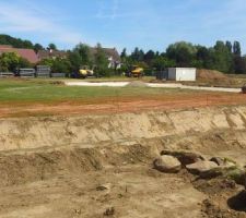 Une vue du Lotissement où les travaux commencent