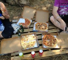 Repas sur le chantier ;-)