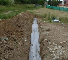 Pose du geotextile