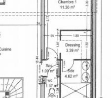 PLAN INITIAL DU RDC partie privative avant la demande de modification de la mairie