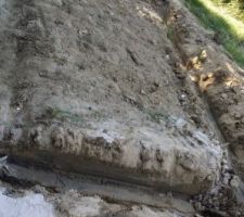 Les fondations du futur garage